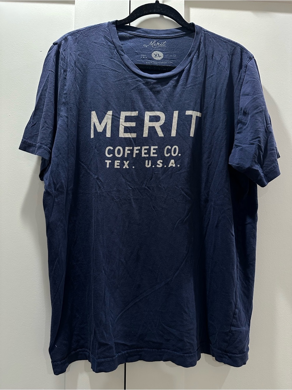 Men’s Merit Coffee Navy Blue XL T-Shirt